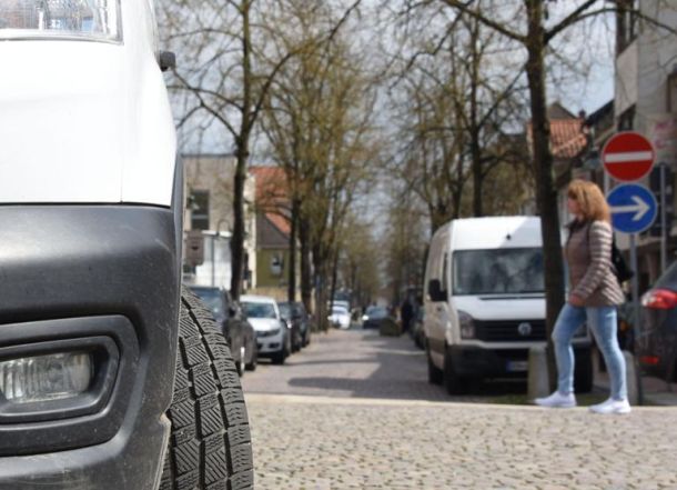 Ein kurzer Abschnitt der Großen Straße ist für den motorisierten Verkehr freigegeben.